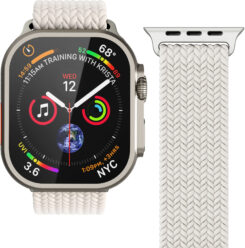Vonmählen Woven Loop For Apple Watch 44 - 45 - 46 - 49mm One Size Silver/Cream