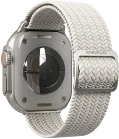 Vonmählen Woven Loop For Apple Watch 44 - 45 - 46 - 49mm One Size Silver/Cream - Afbeelding 3