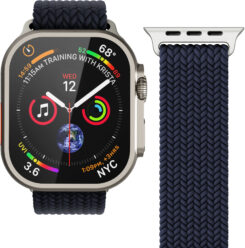 Vonmählen Woven Loop For Apple Watch 44 - 45 - 46 - 49mm One Size Silver/Navy
