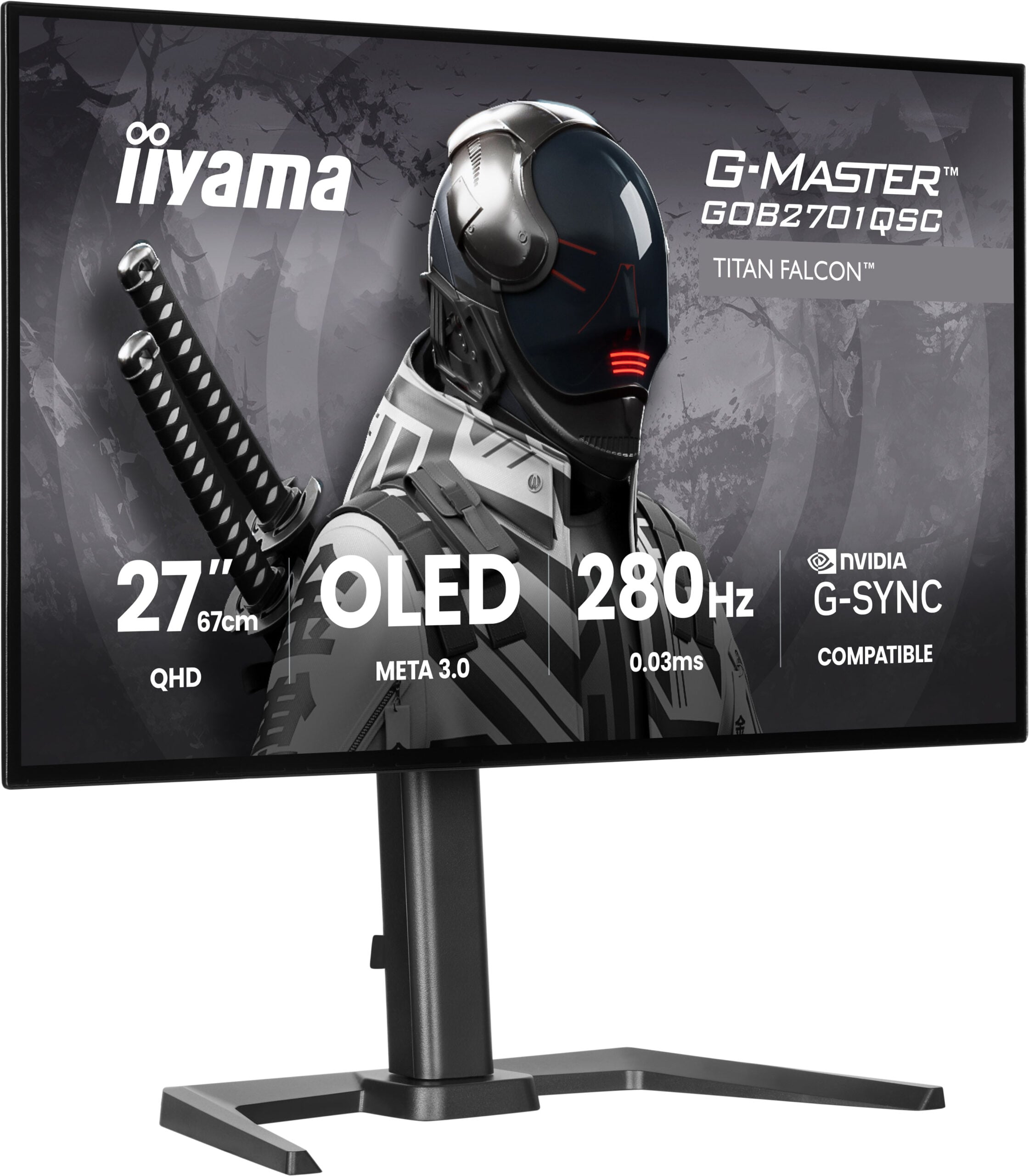 iiyama G-MASTER GOB2701QSC-B1 computer monitor 68,6 cm (27") 2560 x 1440 Pixels 2K Ultra HD OLED Zwart - Afbeelding 4