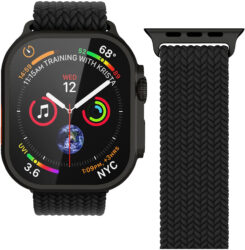Vonmählen Woven Loop For Apple Watch 44 - 45 - 46 - 49mm One Size All Black - Afbeelding 2