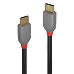 Lindy 36872 USB-kabel USB 2.0 2 m USB C 0,48 Gbit/s Zwart, Grijs