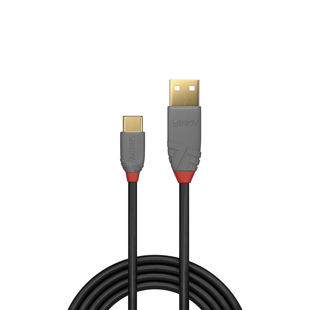Lindy 36886 USB-kabel USB 2.0 1 m USB A USB C 0,48 Gbit/s Zwart, Grijs - Afbeelding 3