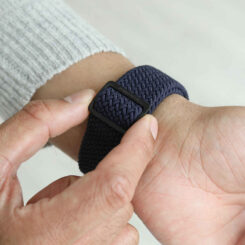 Vonmählen Woven Loop For Apple Watch 44 - 45 - 46 - 49mm One Size Black/Navy - Afbeelding 3