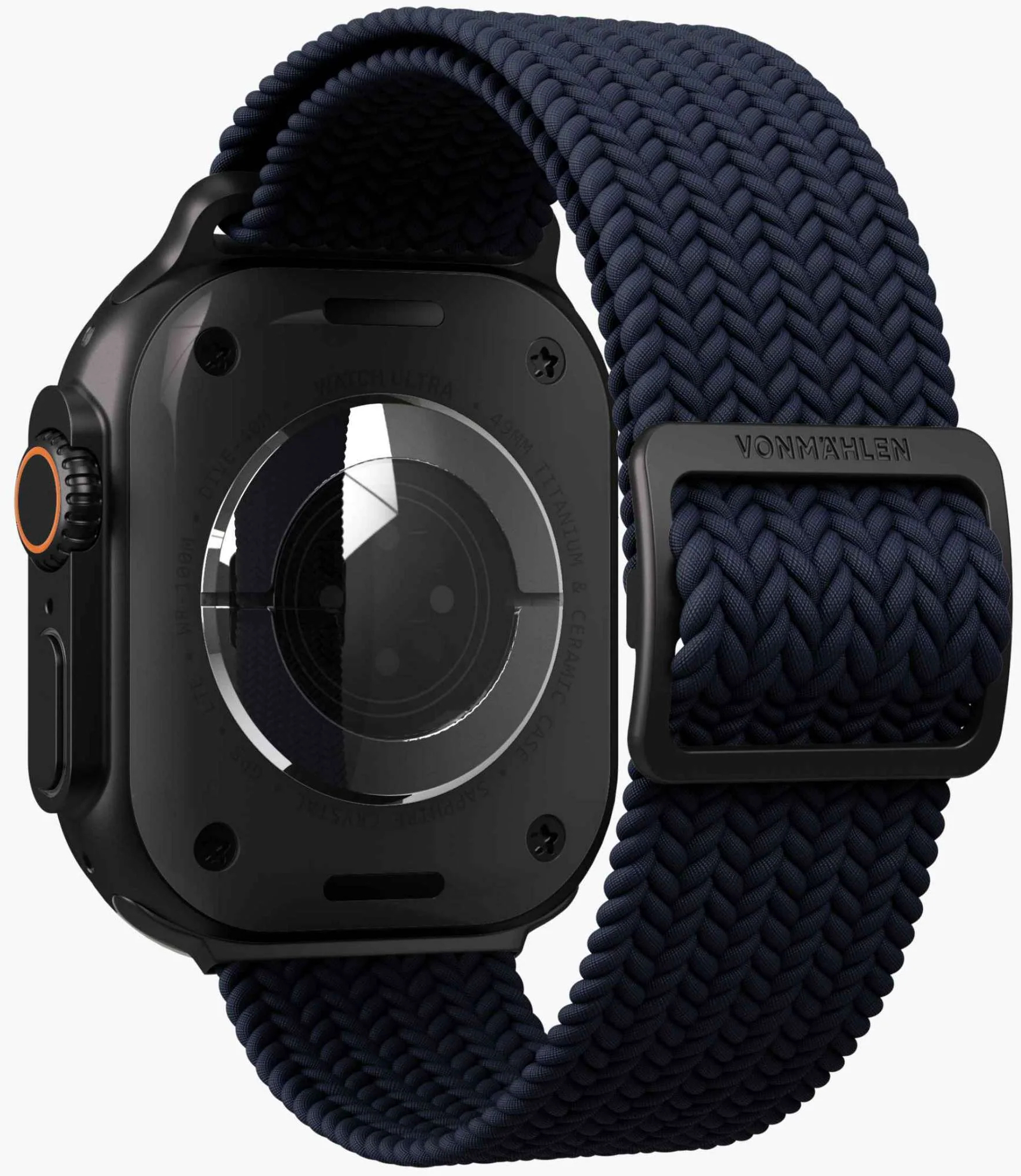 Vonmählen Woven Loop For Apple Watch 44 - 45 - 46 - 49mm One Size Black/Navy - Afbeelding 4