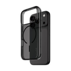 PanzerGlass CARE™ by ® Smokey Case w. Black MagSafe iPhone 2026 Pro | 17 Pro mobiele telefoon behuizingen Hoes Transparant