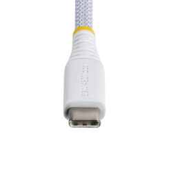 StarTech.com 3m USB-C Laadkabel, Wit, 60W (3A) PD, Dual-Layer Gevlochten Nylon/TPE Mantel, Robuuste USB Type-C Oplaadkabel, USB 2.0 Fast Charge Kabel - Afbeelding 5