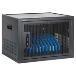 Manhattan Laadkast/laadtrolley USB-C 65W voor 12 laptops (tot 16"), geschikt voor laptops, iPads, MacBooks, Chromebooks en andere USB-C apparaten, vakken 395x290x32.5 mm, USB-C laadkabels inbegrepen, afsluitbaar, EU/UK-stroomkabels inbegrepen - Afbeelding 4