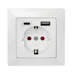 LogiLink PA0262 wandcontactdoos CEE 7/3 + USB Wit - Afbeelding 3