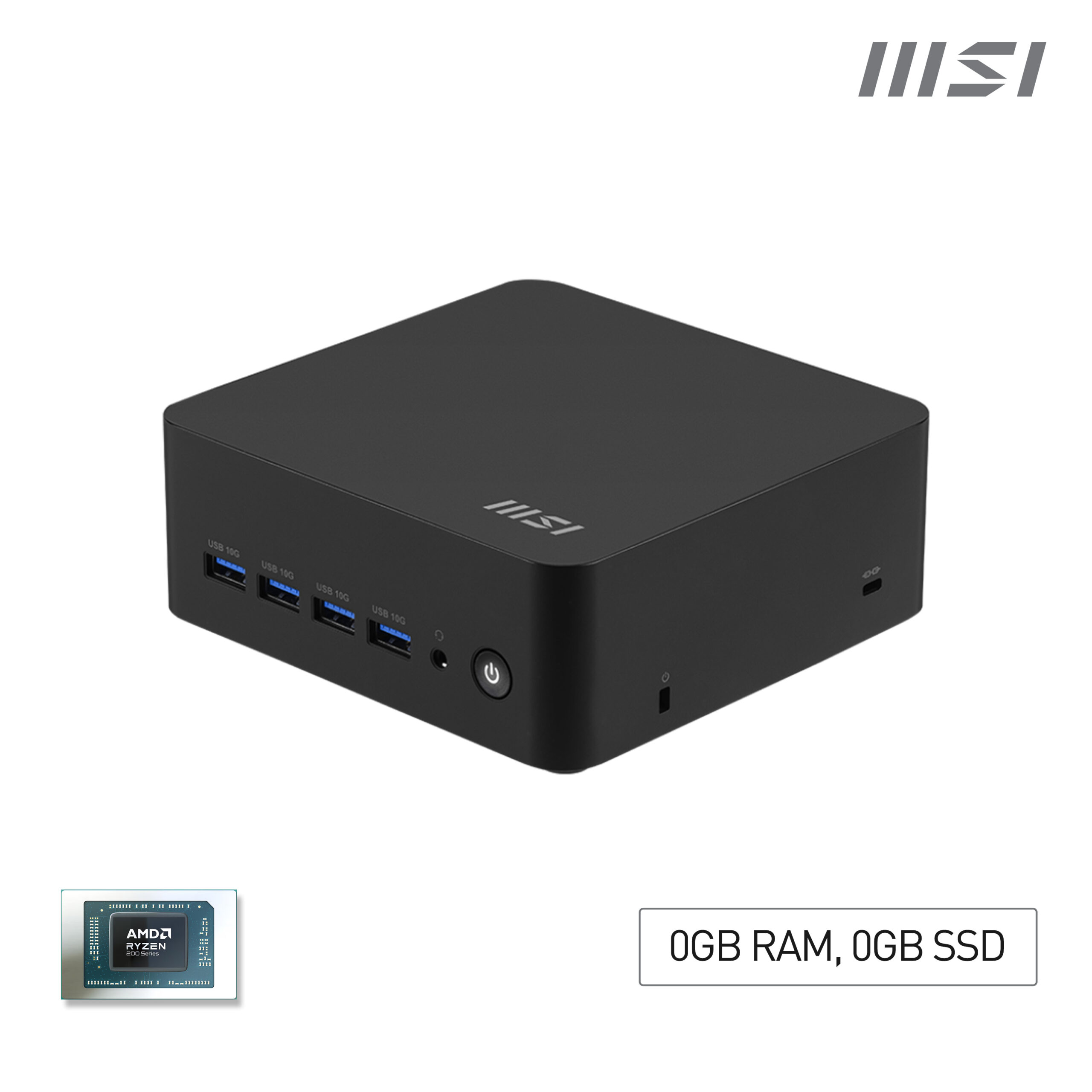 MSI Cubi Z AI 8M-006BEU Cube Zwart 8845HS AMD SoC 3,8 GHz Ingebouwde luidsprekers - Afbeelding 2