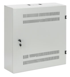 Intellinet Low-profile 19" wandkast met 4U horizontale en 2U verticale rails, slanke ruimtebesparende behuizing met slechts 170 mm diepte, ideaal voor AV/multimedia/surveillance, gemonteerd, grijs RAL 7035 - Afbeelding 3