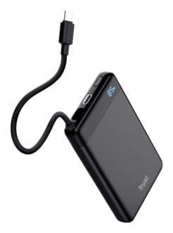 Trust Fiera Powerbank 10.000 mAh - Powerbank – Vaste kabel - USB-C opladen – 10.000 mAh – Zwart - Afbeelding 3