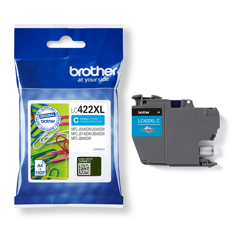 Brother LC422XLC inktcartridge 1 stuk(s) Origineel Cyaan - Afbeelding 4