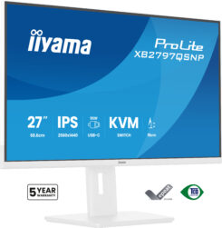 iiyama ProLite XB2797QSNP-W1 computer monitor 68,6 cm (27") 2560 x 1440 Pixels Quad HD LCD Wit