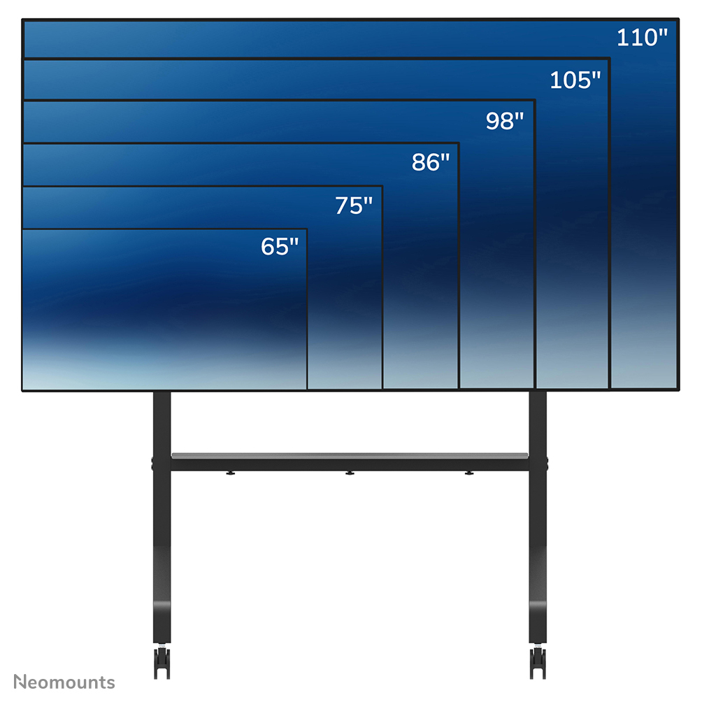 Neomounts FL50-575BL1 TV trolley 65-115" - snelle installatie - TÜV - Afbeelding 4