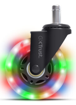 Trust GXT 25803 RGB Gamingstoel Wielen - Set zwenkwielen met RGB-verlichting – Vervangingsonderdeel – Zwart - Afbeelding 5