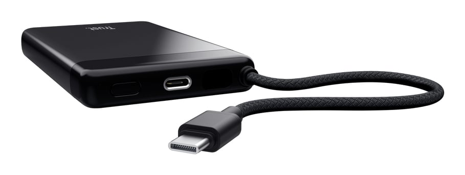 Trust Fiera Powerbank 10.000 mAh - Powerbank – Vaste kabel - USB-C opladen – 10.000 mAh – Zwart - Afbeelding 2