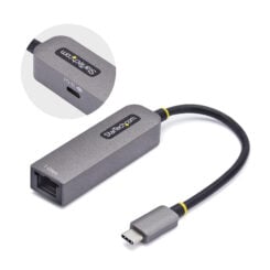 StarTech.com USB-C naar Ethernet Adapter, NIC, 100W PD Pass-Through, USB 3.0 Type-C 1Gbps Multi Speed Netwerk Adapter, Gigabit Ethernet, Thunderbolt Compatibel, Windows & Mac - Afbeelding 2
