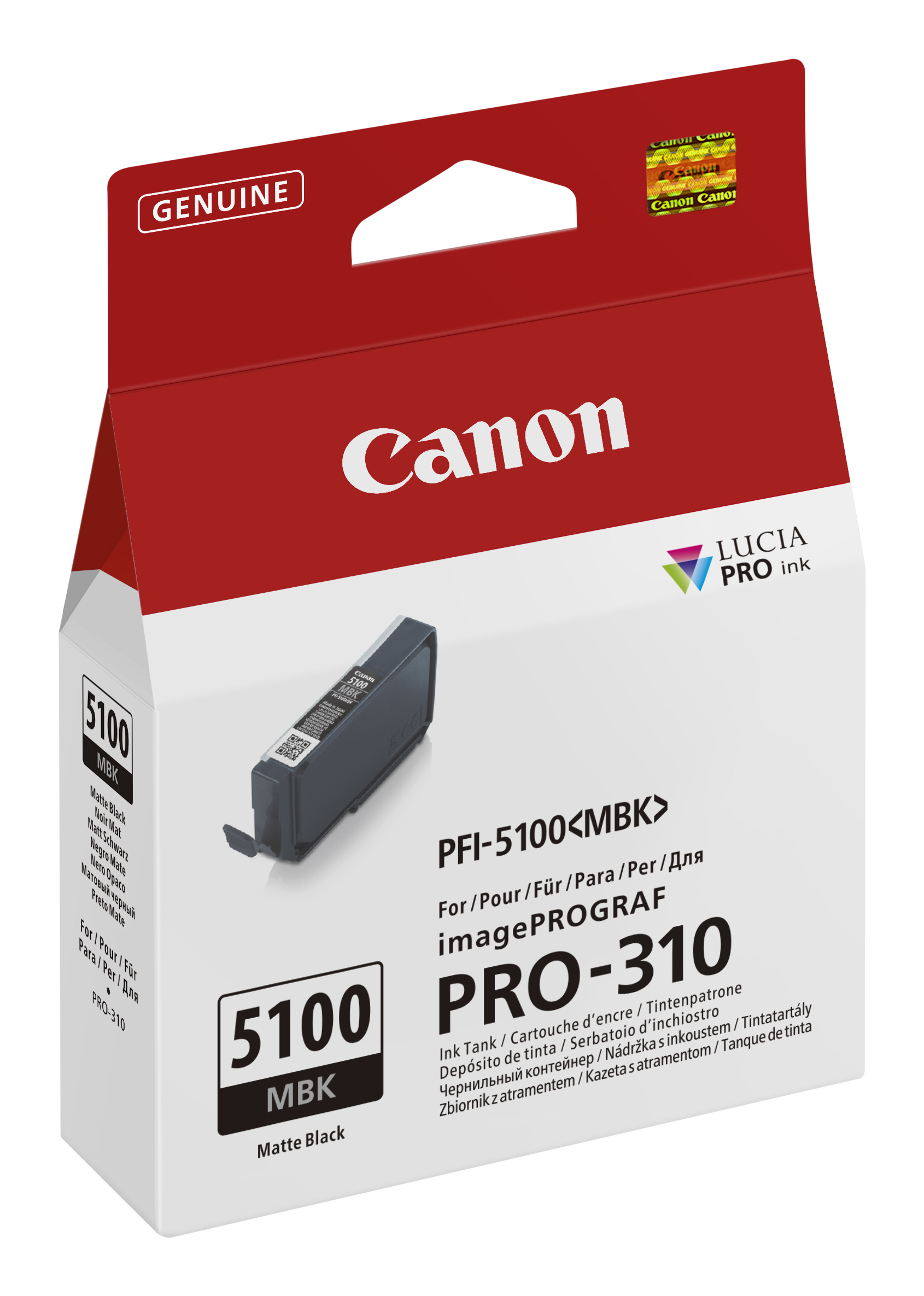 Canon PFI-5100 MBK inktcartridge 1 stuk(s) Origineel Mat Zwart - Afbeelding 3