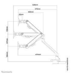 Neomounts monitorarm - Afbeelding 4