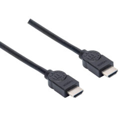 Manhattan HDMI kabel 4K@30Hz, 1,5 m, geschikt voor alle 1080p-resoluties en de meeste 4K-resoluties (controleer de 4K-specificaties van uw systeem om er zeker van te zijn), mannelijk naar mannelijk, zwart, levenslange garantie, equivalent HDMM150CM - Afbeelding 3