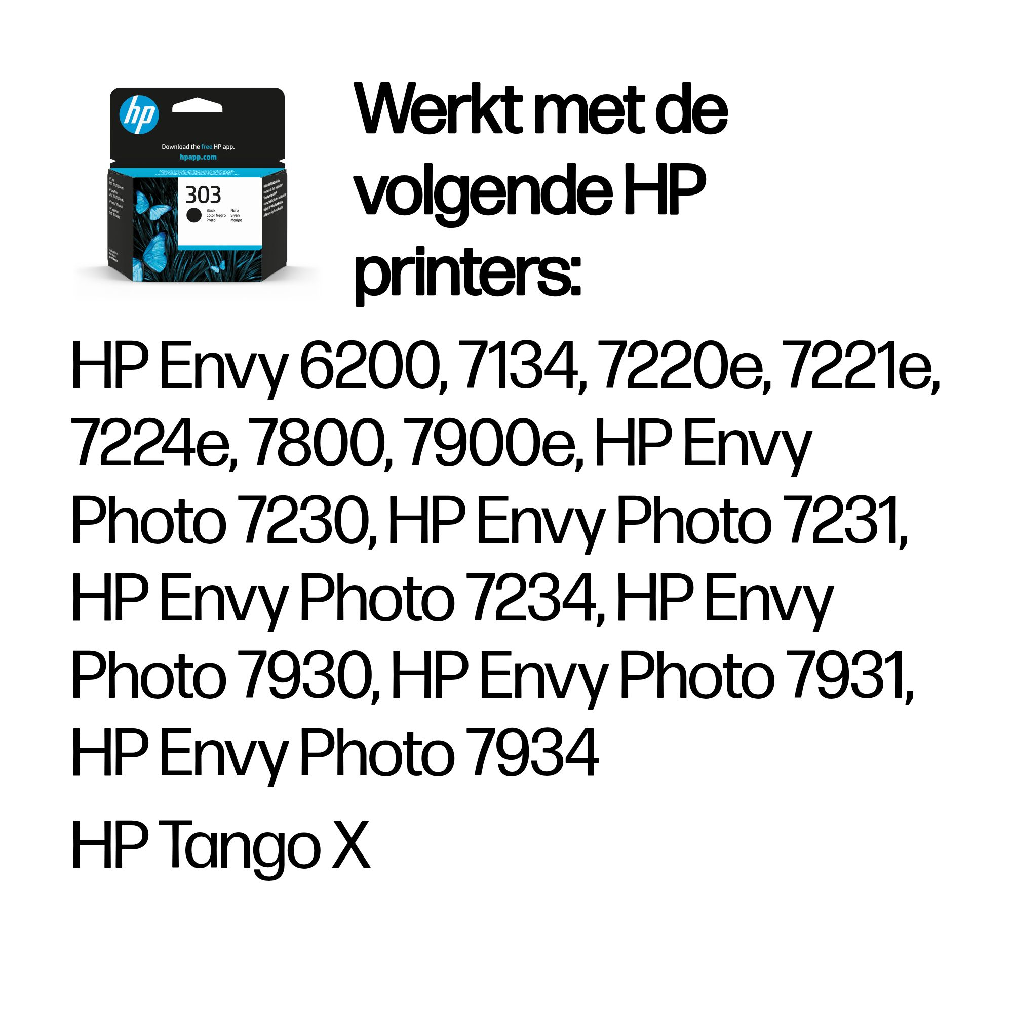 HP 303 originele zwarte inktcartridge - Afbeelding 3