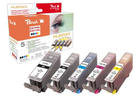 Peach 319681 inktcartridge 5 stuk(s) Foto zwart - Afbeelding 2