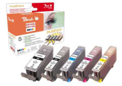 Peach 319681 inktcartridge 5 stuk(s) Foto zwart