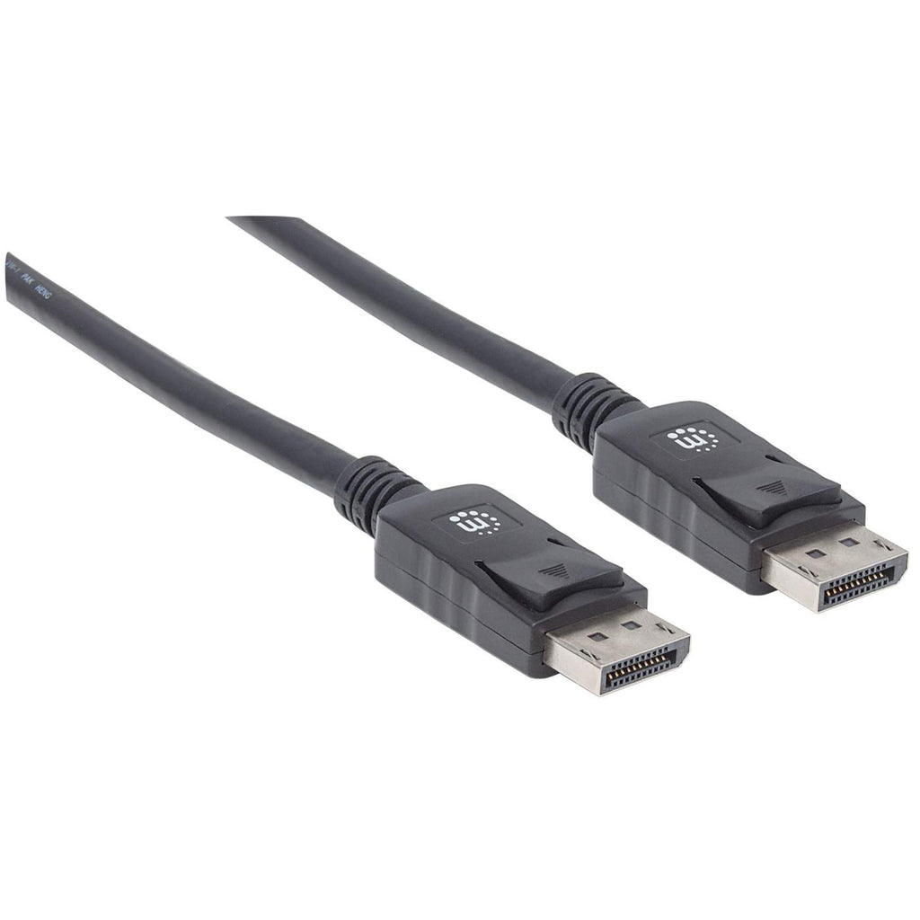Manhattan DisplayPort 1.2 kabel, 4K@60Hz, 2 m, mannelijk naar mannelijk, met vergrendeling, volledig afgeschermd, zwart, levenslange garantie, equivalent aan DISPL2M - Afbeelding 3