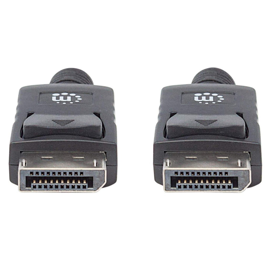 Manhattan DisplayPort 1.2 kabel, 4K@60Hz, 2 m, mannelijk naar mannelijk, met vergrendeling, volledig afgeschermd, zwart, levenslange garantie, equivalent aan DISPL2M - Afbeelding 4