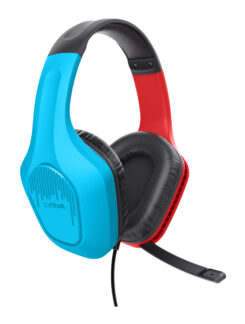 Trust GXT 416S Zirox Gaming Headset - USB gamingheadset – RGB-verlichting – Opklapbare microfoon – Zwart/Cyaan/Rood - Afbeelding 3