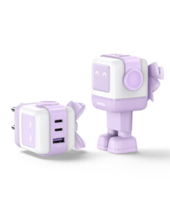Ugreen Nexode RG 65W 3-Port GaN Mobiele computer, Mobiele telefoon, Muis, Laptop, Powerbank, Telefoon Roze AC Snel opladen Binnen - Afbeelding 6