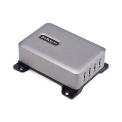 StarTech.com 4-Port Multi-Device USB-C Oplader, Totaal 240W, Single Port 140W EPR, PD 3.1, Poorten met Schroefvergrendeling, Opbouwmontage, Ideaal voor Vergaderzalen