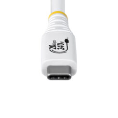 StarTech.com 2m USB4 Kabel, 20Gbps, USB-IF Gecertificeerde USB-C Kabel, 240W PD EPR, 4K 120Hz DP 2.1, TPE Mantel, USB Type-C Kabel, Wit - Afbeelding 5