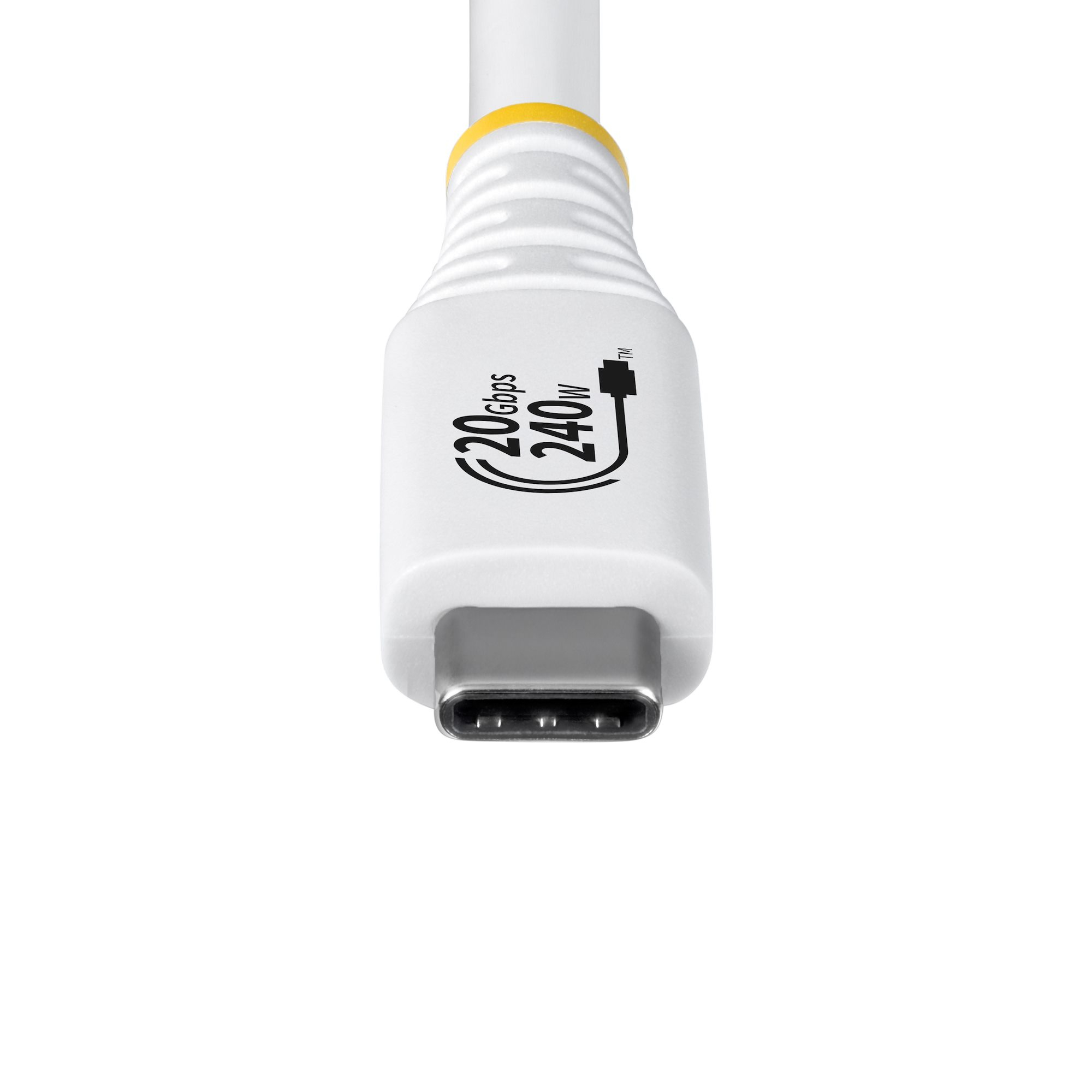 StarTech.com 2m USB4 Kabel, 20Gbps, USB-IF Gecertificeerde USB-C Kabel, 240W PD EPR, 4K 120Hz DP 2.1, TPE Mantel, USB Type-C Kabel, Wit - Afbeelding 5