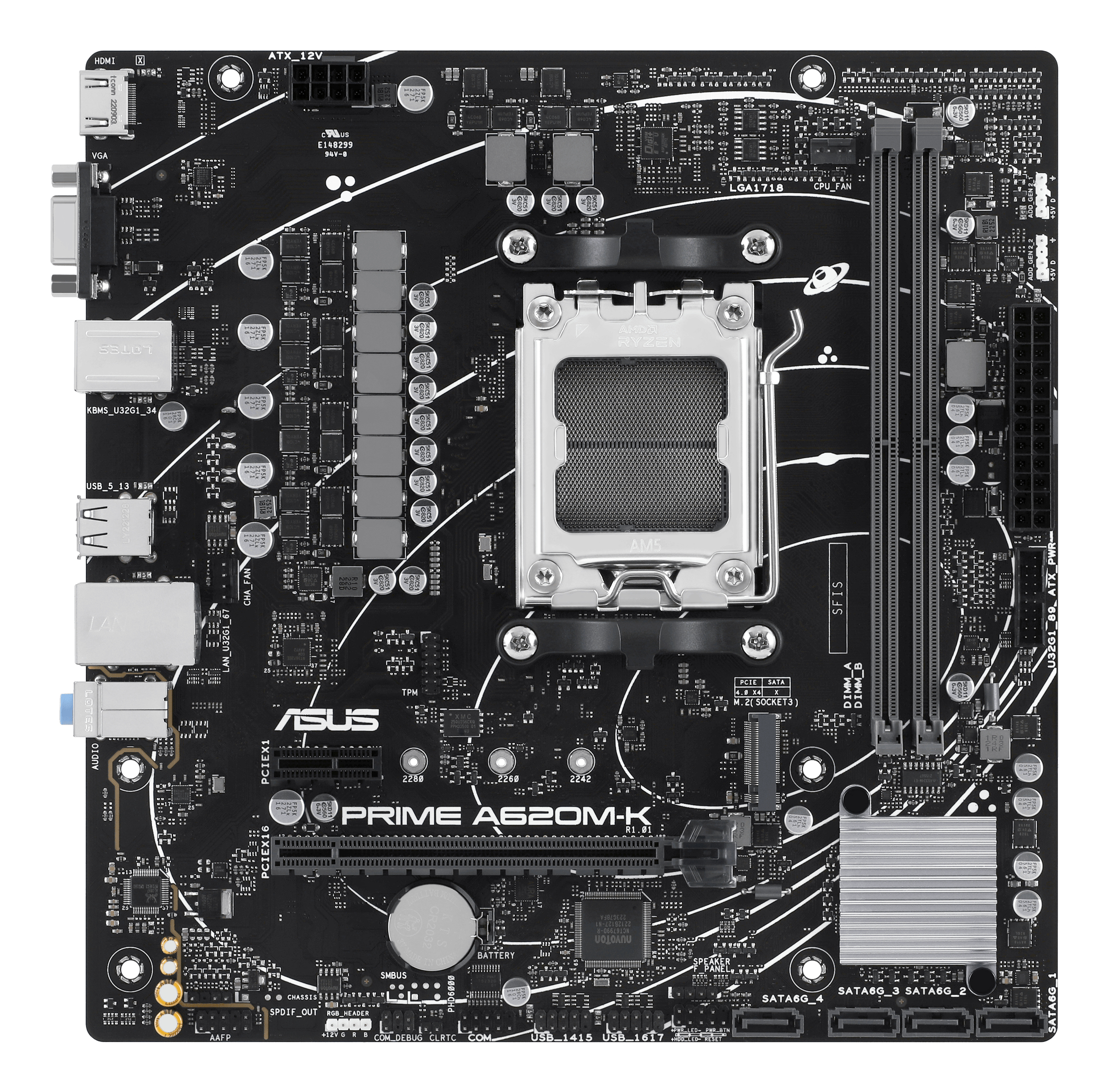ASUS PRIME A620M-K AMD A620 Socket AM5 micro ATX - Afbeelding 3