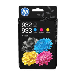 HP 932 zwarte/933 cyaan/magenta/gele originele inkt, 4-pack