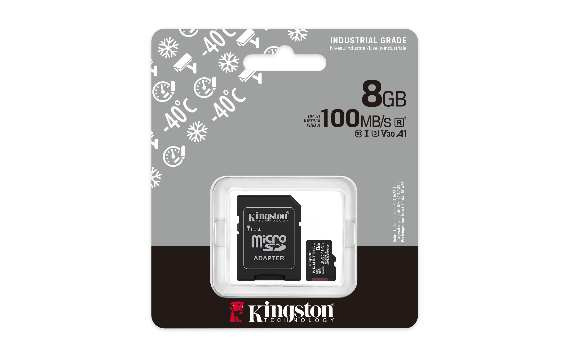 Kingston Technology 8GB microSDHC Industrial C10 A1 pSLC-kaart + SD-adapter - Afbeelding 6