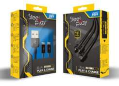 Steelplay Dual Play & Charge Kabel Geschikt Voor PS4 Controllers - USB, Zwart - Afbeelding 4