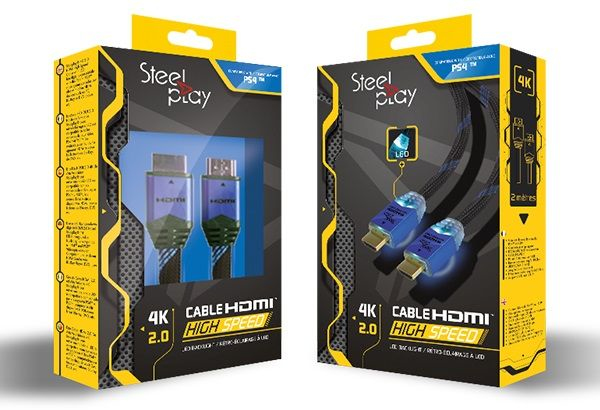 Steelplay 4K HDMI 2.0 Kabel, High Speed Ultra Hd, Led Verlichting 2M - Afbeelding 4