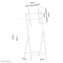 Neomounts PLASMA-M1000 TV vloerstandaard 32-55" - Afbeelding 4