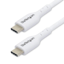 StarTech.com 3m USB-C Laadkabel, Charge & Sync, 60W (3A) PD, USB 2.0, Laptop Type C Laadkabel, TPE Mantel - Witte USB-C Oplaadkabel