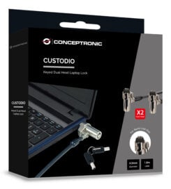 Conceptronic CUSTODIO02BNTM kabelslot Zwart 1,8 m - Afbeelding 4