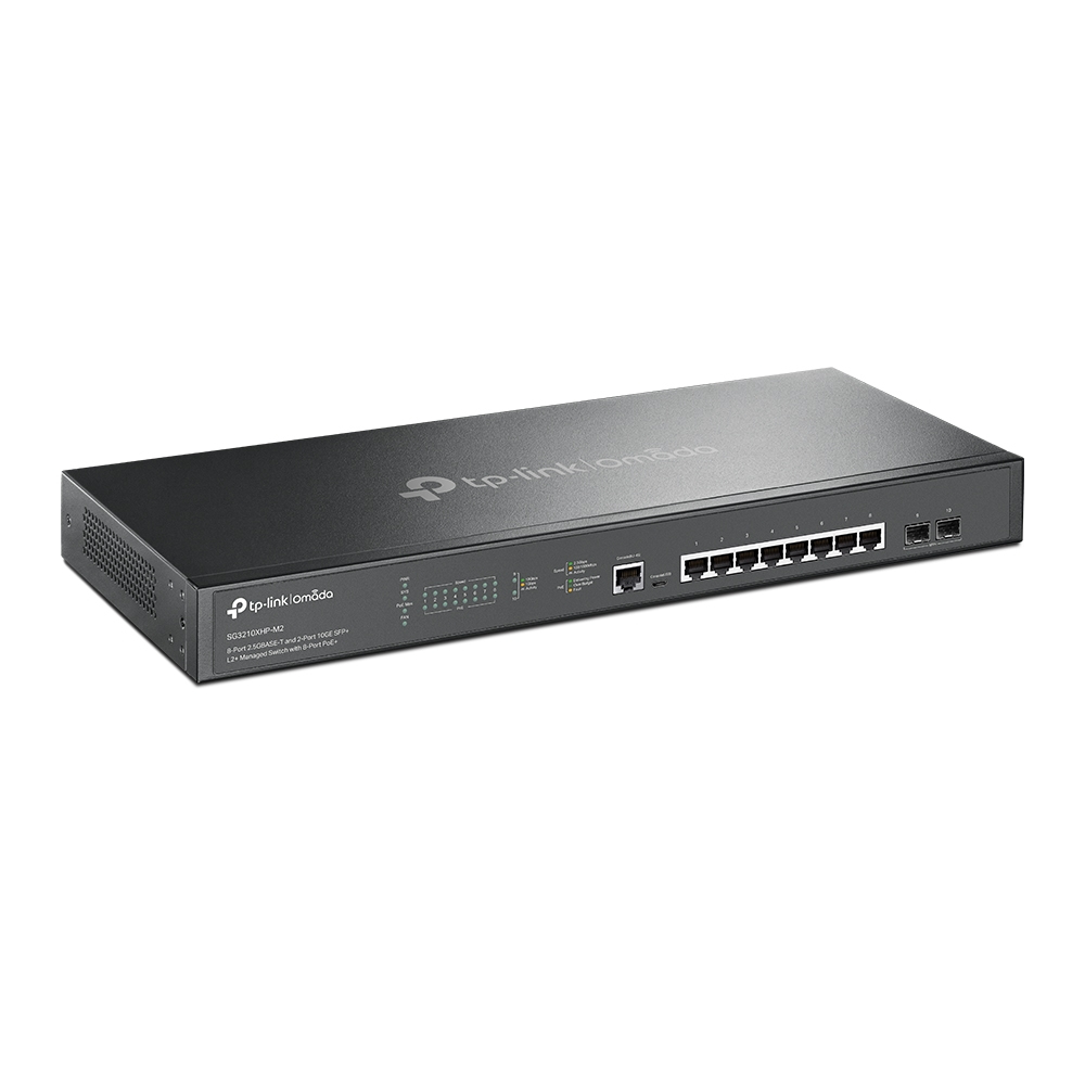 TP-Link Omada SG3210XHP-M2 netwerk-switch Managed L2+ 2.5G Ethernet (100/1000/2500) Power over Ethernet (PoE) 1U Zwart - Afbeelding 3