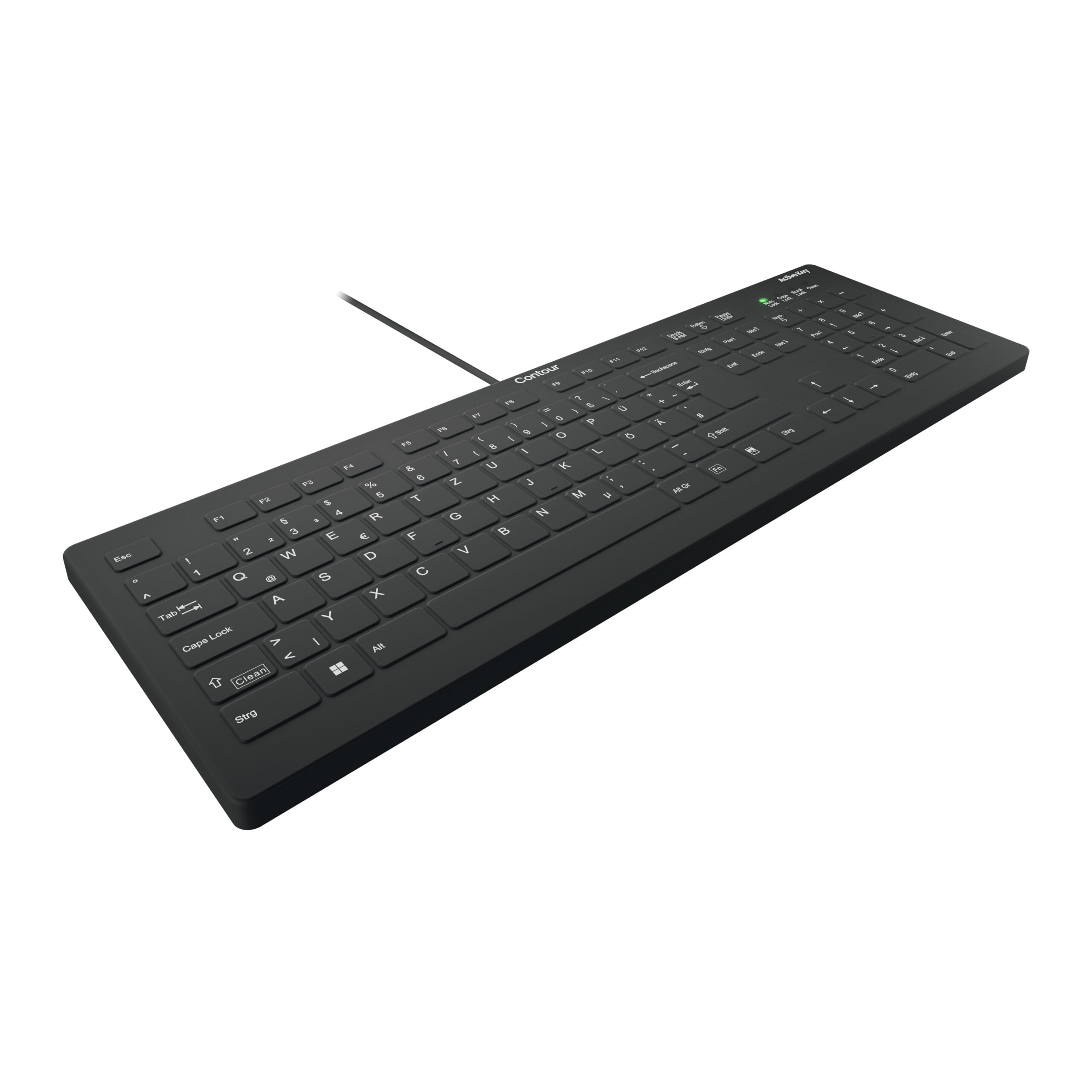 Contour Design Active Key AK-C8112 toetsenbord Medisch USB QWERTZ Duits Zwart - Afbeelding 3