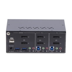 StarTech.com 2-Port Dual-Monitor DisplayPort KVM Switch, 4K 60Hz, 2x USB 5Gbps Hub Ports, 2x USB 2.0 HID Ports, Hotkey en Drukknop Schakelaar, TAA Compliant, ESD Level 3 Bescherming - Afbeelding 5