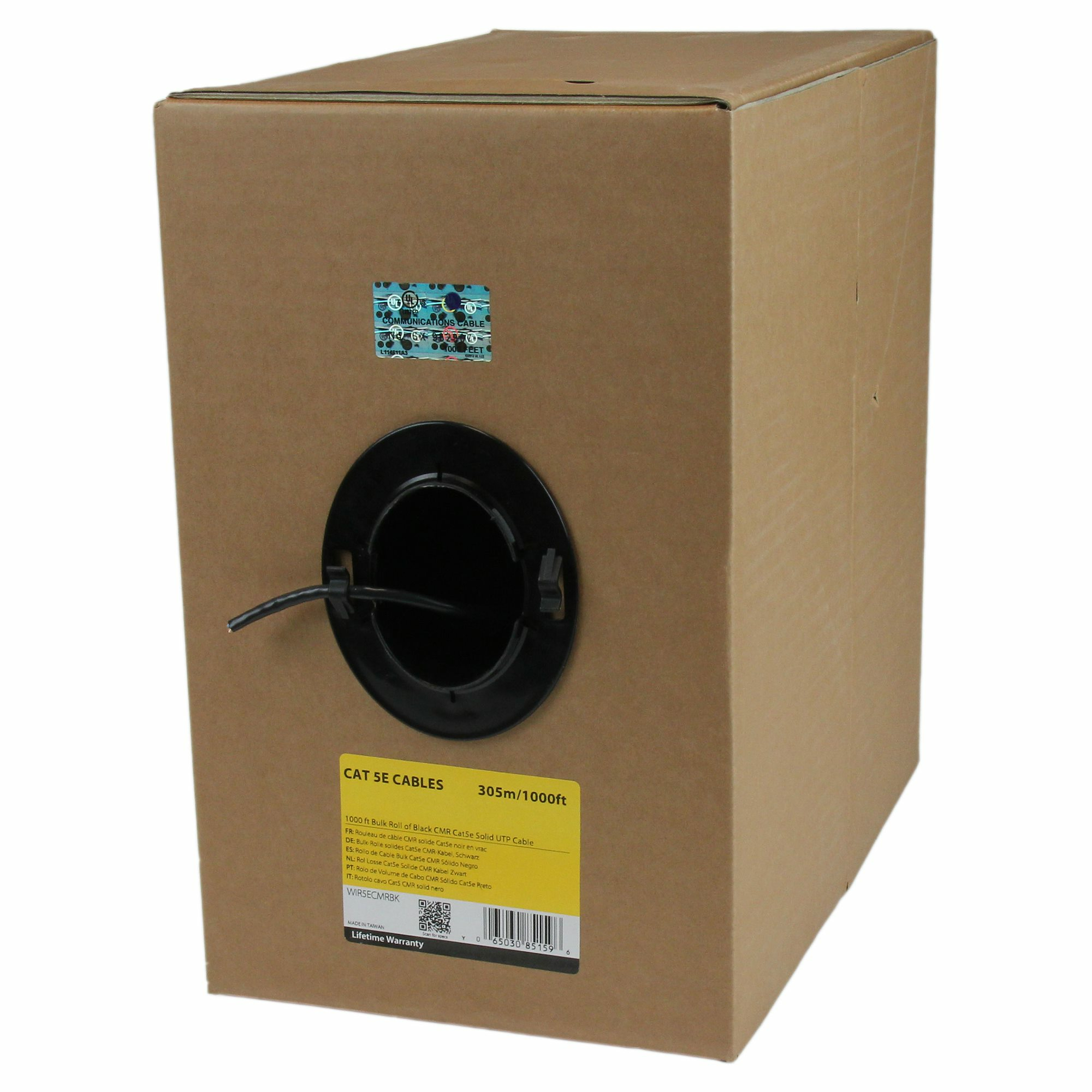 StarTech.com Bulkrol Cat 5e Ethernet kabel - CMR geclassificeerd - 304,8 m - massief - zwart - Afbeelding 2