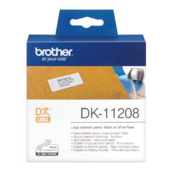 Brother DK-11208 labelprinter-tape Zwart op wit - Afbeelding 4