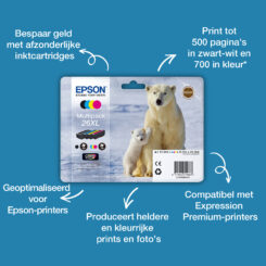 Epson Polar bear 26 Ijsbeer Claria Premium afzonderlijke cyaan inkt - Afbeelding 3