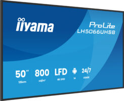 iiyama LH5066UHSB-B1AG beeldkrant Digitale signage flatscreen 127 cm (50") LCD Wifi 800 cd/m² 4K Ultra HD Zwart Type processor Android 24/7 - Afbeelding 4